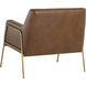 Cybil Vintage Caramel Leather Lounge Chair